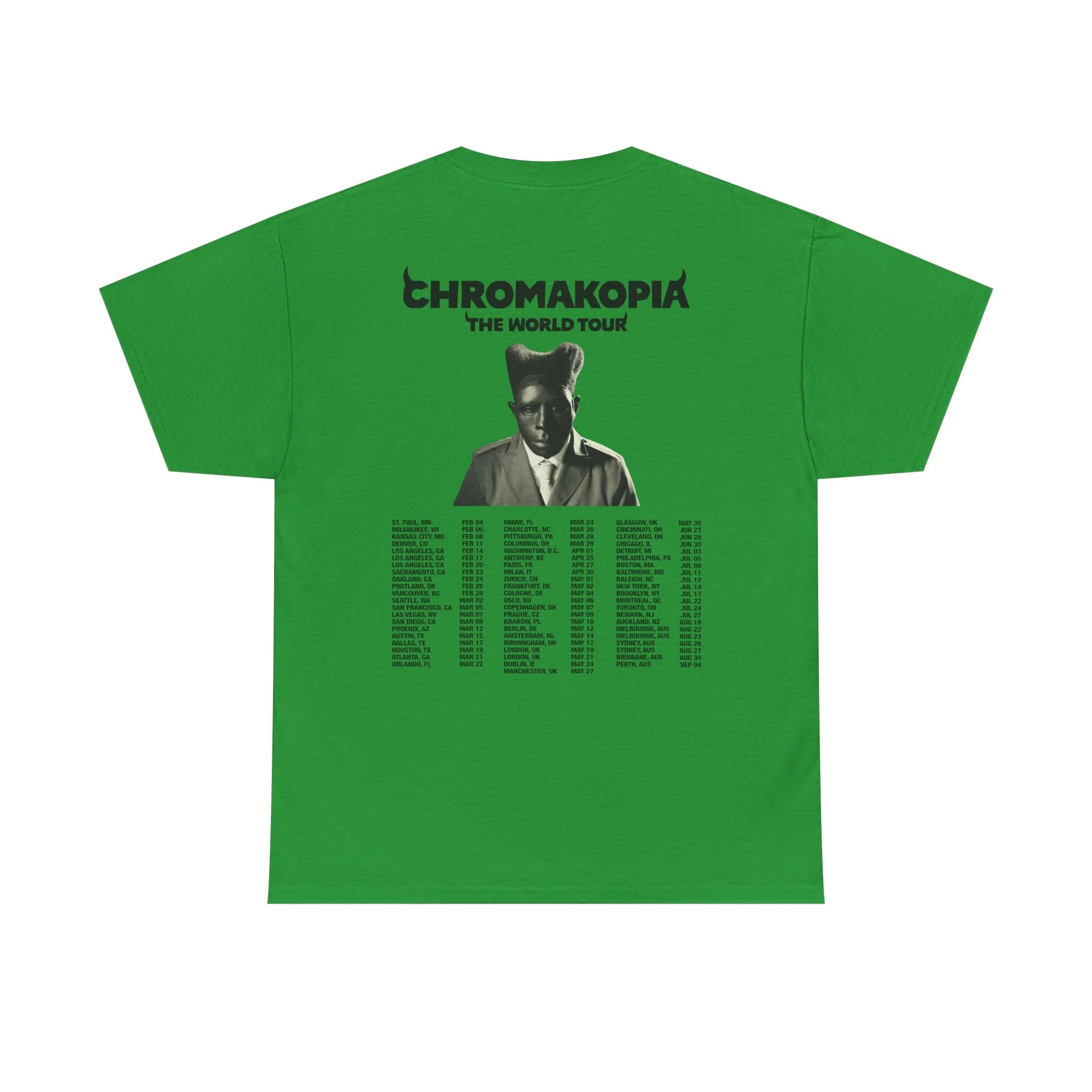 CHROMAKOPIA MERCH - CHROMAKOPIA GREEN TOUR TEE CHROMAKOPIA MERCH - CHROMAKOPIA GREEN TOUR TEE